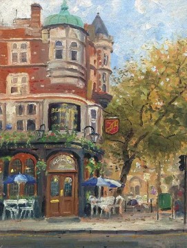  Kinkade Pintura - Café Bloomsbury Thomas Kinkade